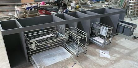 Tủ Bếp Inox hệ băng dài 